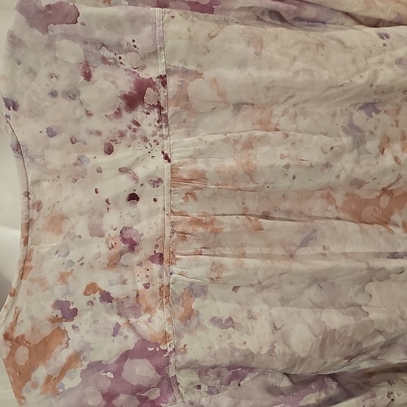 Anthropologie Cloth & Stone Splatter Print V-Neck LS Blouse Sz S EUC - Picture 5 of 13